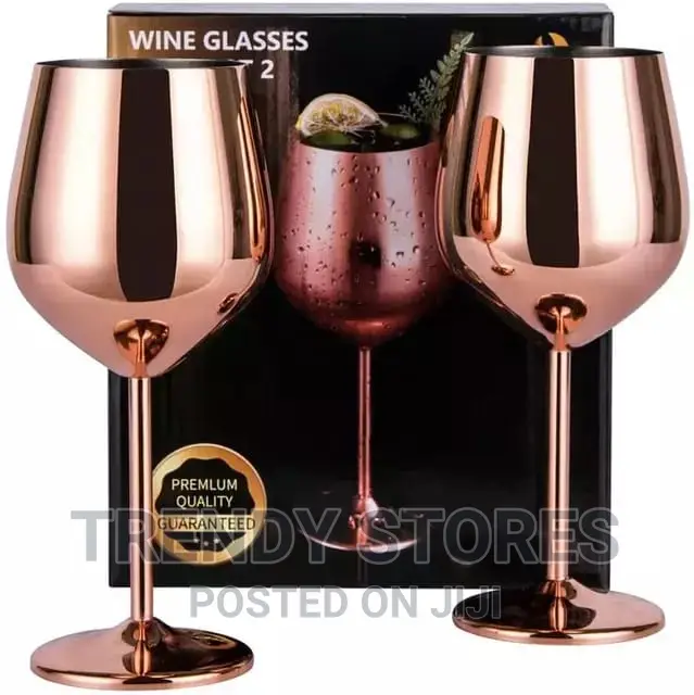 500 MLS Stainless Steel Non Breakable Plaited Goblets*