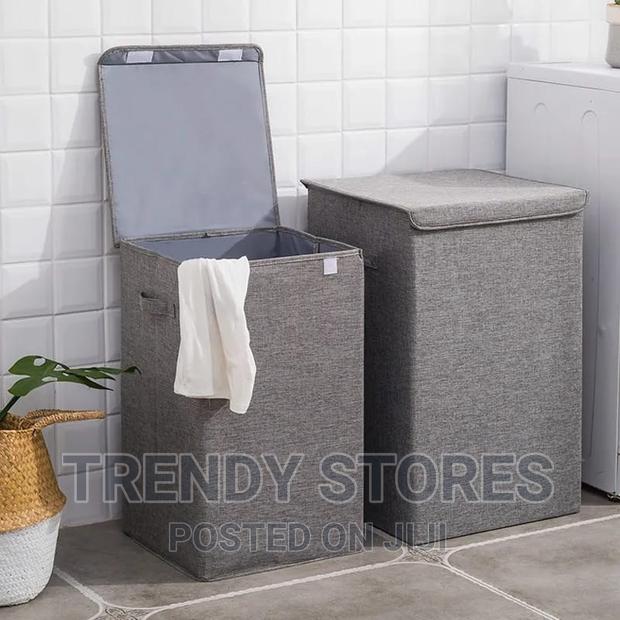 Cotton Laundry Basket With Cover - main view