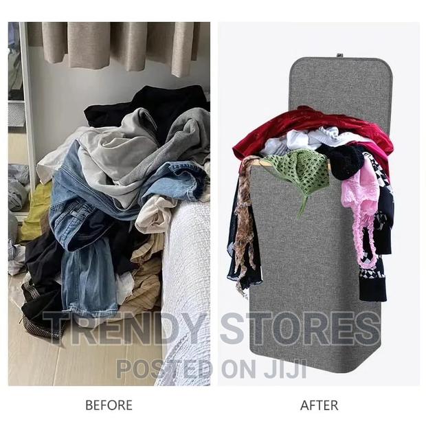 Cotton Laundry Basket With Cover - thumbnail 3