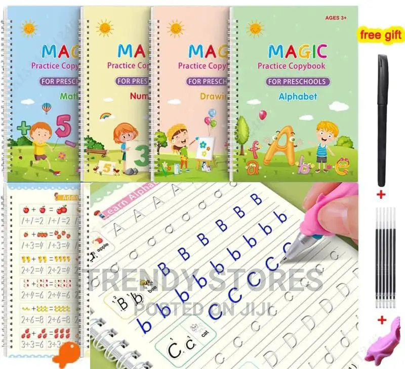 4in1 Sank Magic Practice Copy Books for Pre-Schoolers