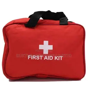 First Aid KIT Red Zip Around Fabric Pouch 8x18x25cm, 100pcs