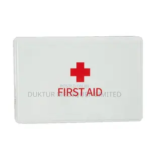 102pcs First Aid KIT Red Zip Around Fabric Pouch 5x14x22cm