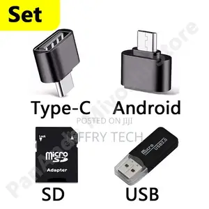 OTG Type-C Android USB SD Card Reader Adapter Set