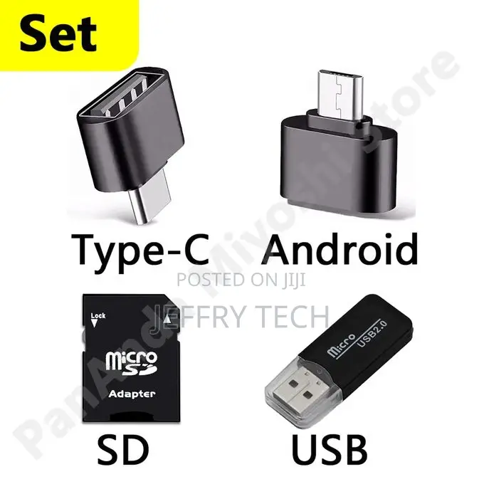 OTG Type-C Android USB SD Card Reader Adapter Set