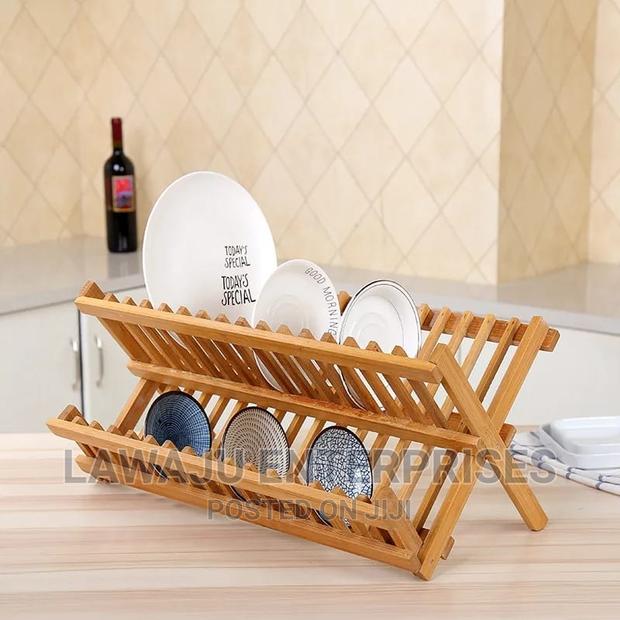 Foldable Bamboo Dish Rack - main view