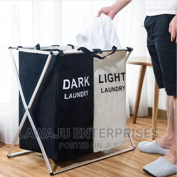 Two Grid Foldable Laundry Basket - main view