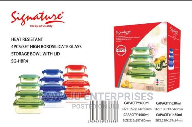 4pcs High Resistant Glass Bowl - main view