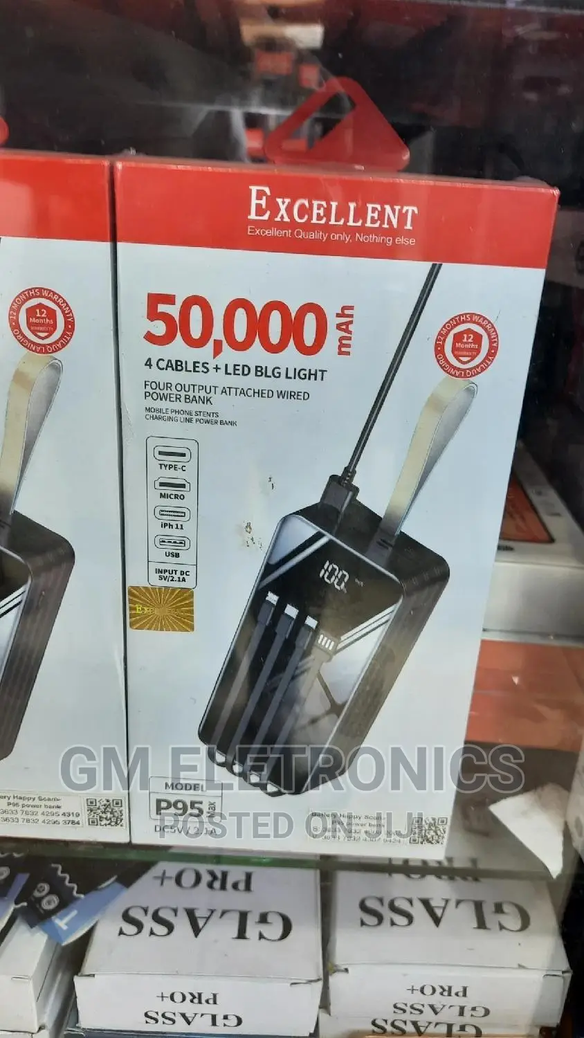 Excellent P95 (50000mah) Powerbank.