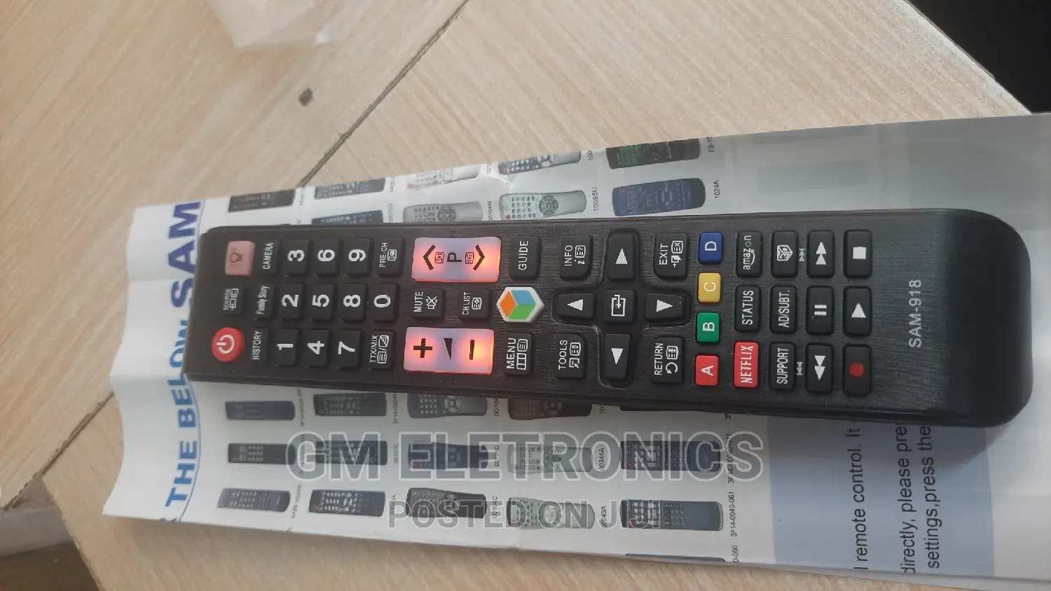 Universal Samsung (SAM 918) Replacement Remote.