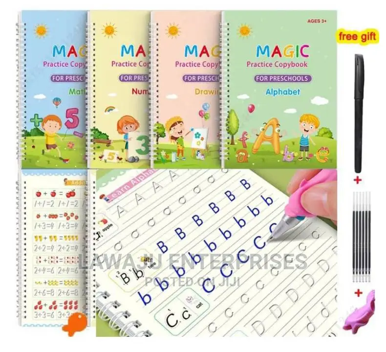 4in1 Sank Magic Practice Copy Books For Pre-schooler