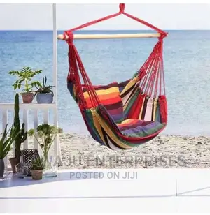 Patio Tree Hanging Hammock Seat With Wooden Bar