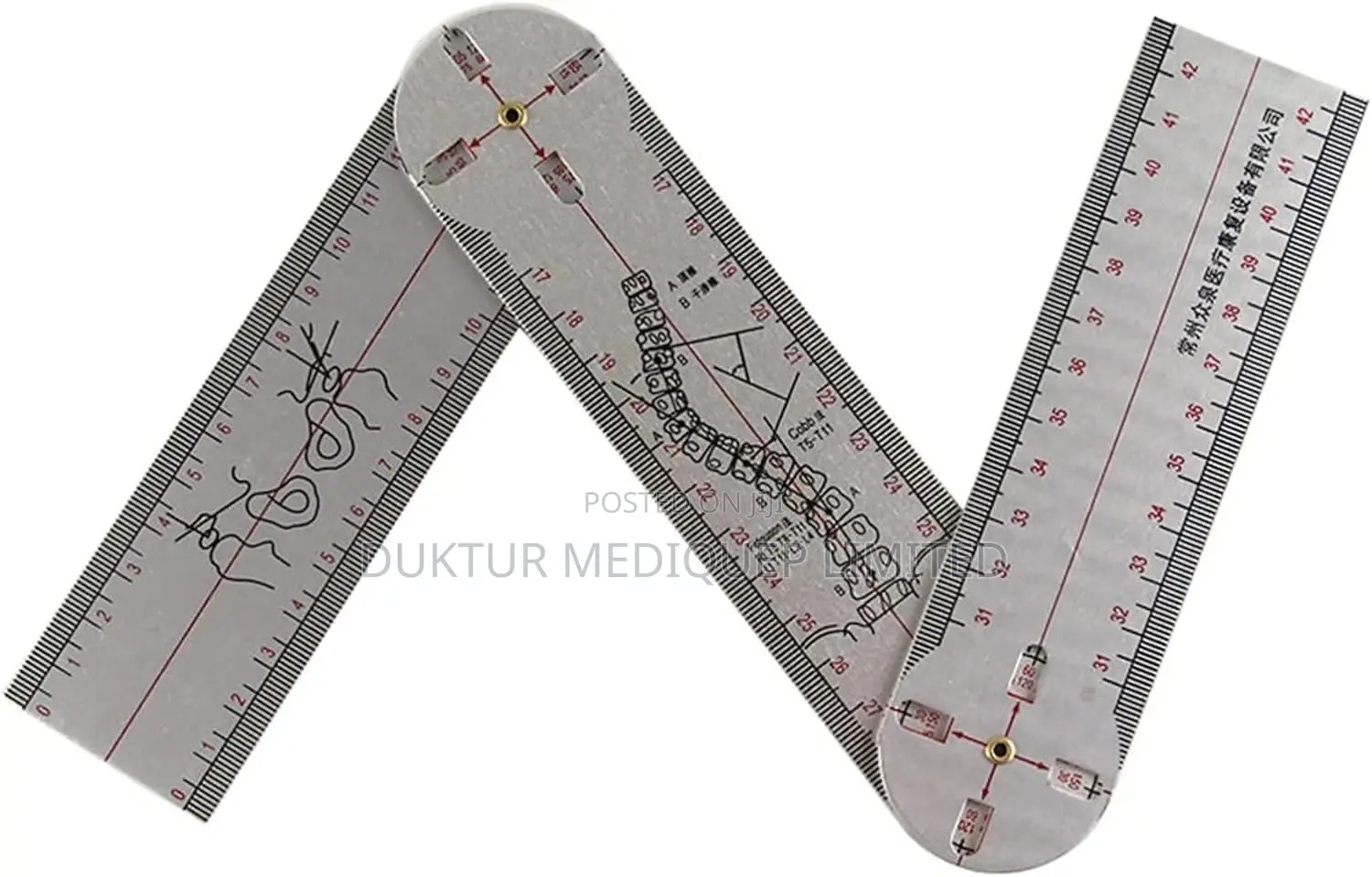 Aluminum Medical Goniometer, 5pcs Set