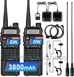 Durable Walkie Talkie Uv 5r. 8watts Radio Call. Pair