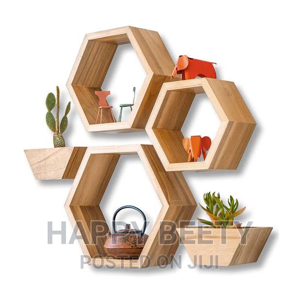 Decorative Wooden Floating Shelves - main view