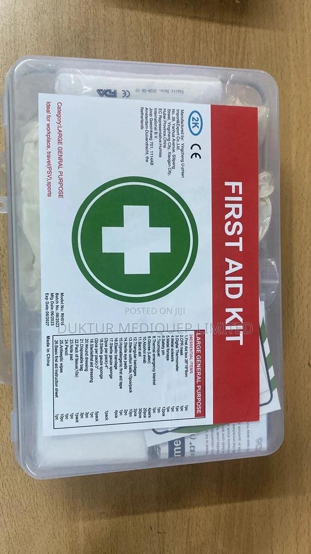 26pcs First Aid Kit in a Plastic Box - main view