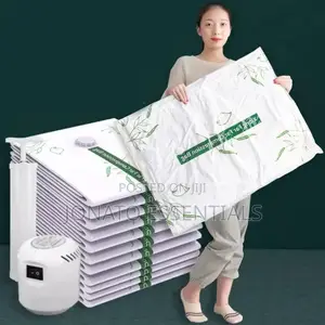 10pcs Vacuum Compression Storage Bags With Electric Pump