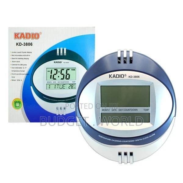Big Digital Alarm/Calendar/Temperature Display Wall Clock
