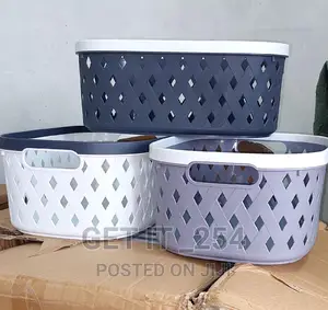 Multi-Colored Plastic Organizing Dustproof Storage Baskets