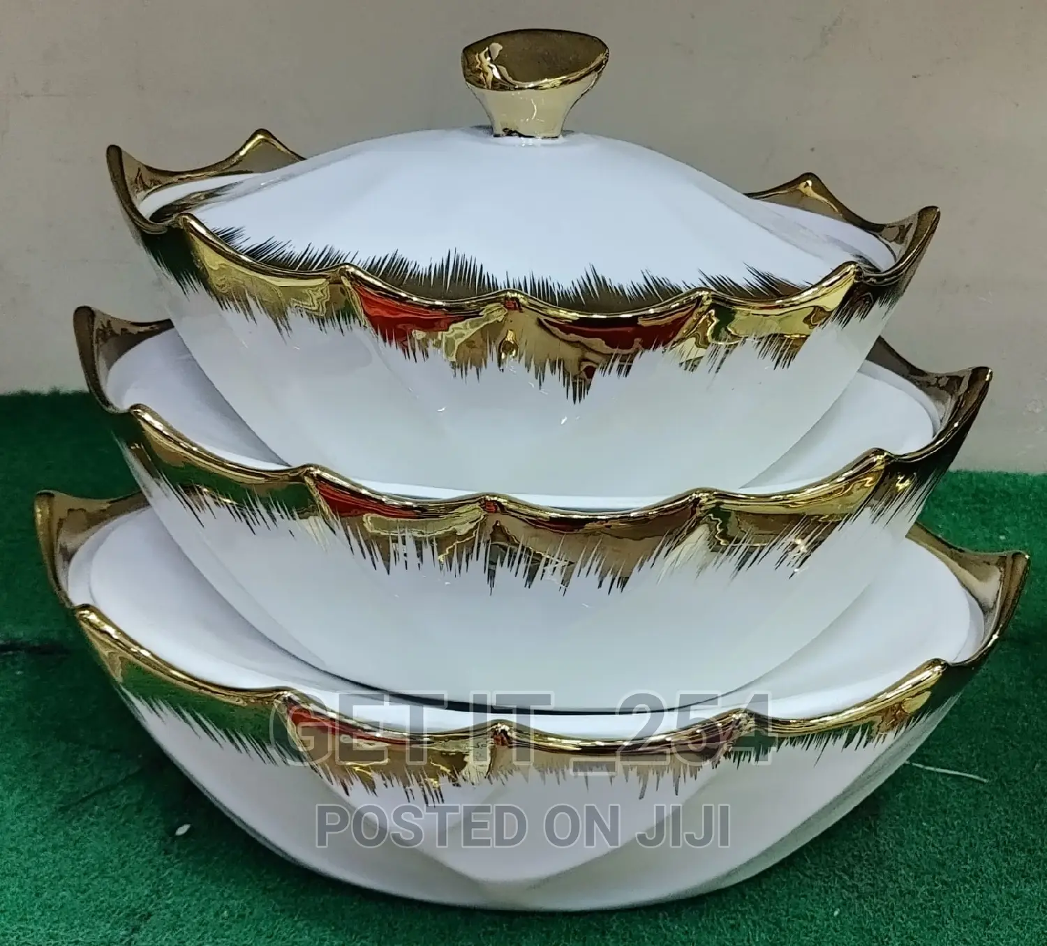 3pcs(10inch,12inch and 13inch) Ceramic Boat Ceramic Serving