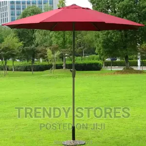 2.7m Folding Outdoor Umbrella With Iron Pipe