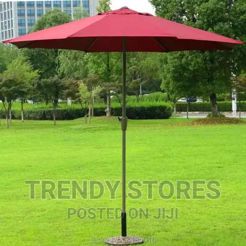 2.7m Folding Outdoor Umbrella With Iron Pipe