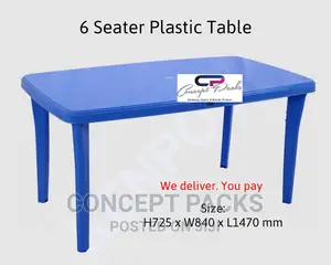 Rectangle Garden 6 Seater Table. With Umbrella Hole.