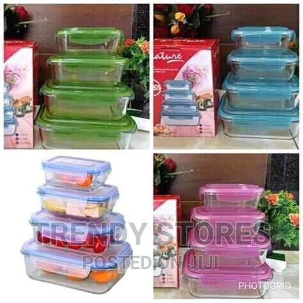 4pcs Heat Resistant Glass Storage - main view