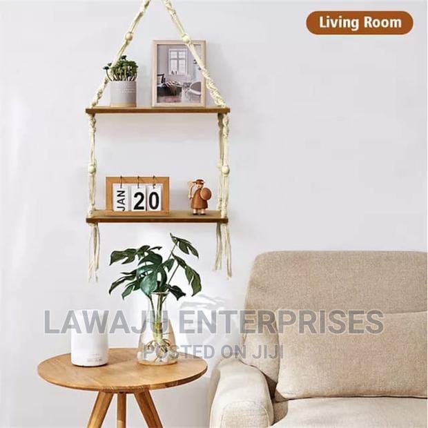 Floating Shelves With Hanging Rope