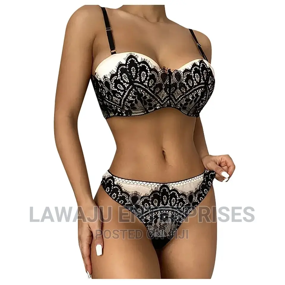Embroidery Gauze Matching Bra and Panty