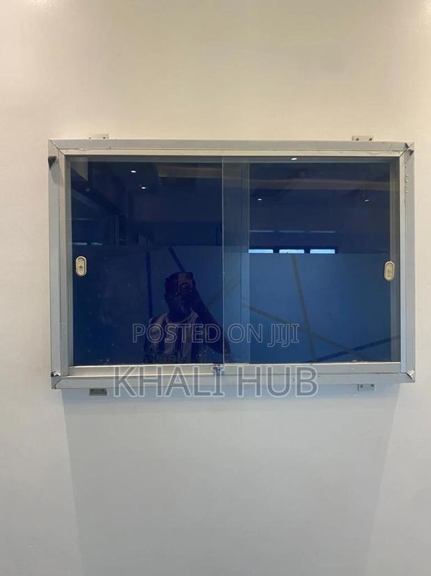 Glass Sliding Notice/Pin Board