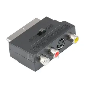 Scart Male to Female With Composite AV + S-Video Sockets(Bl