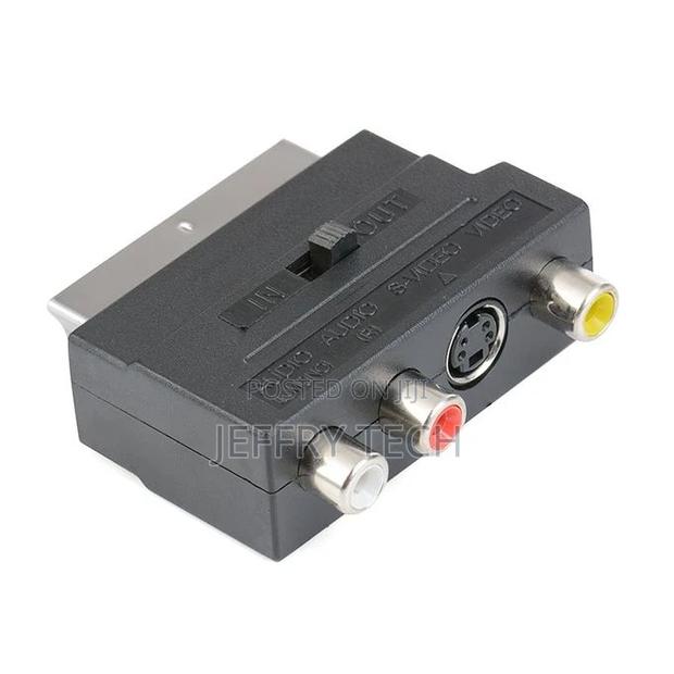 Scart Male to Female With Composite AV + S-Video Sockets(Bl