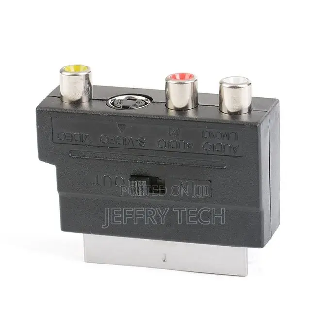 Scart Male to Female With Composite AV + S-Video Sockets(Bl