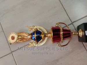 Multipurpose Sports Trophy 50cm on a Plastic Base- Blue/Red