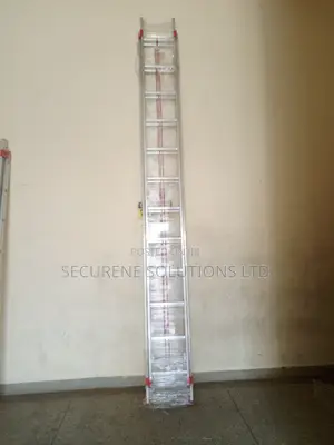 Aluminum Twin Extension Ladder 2*12/24ft in Rope Pulley
