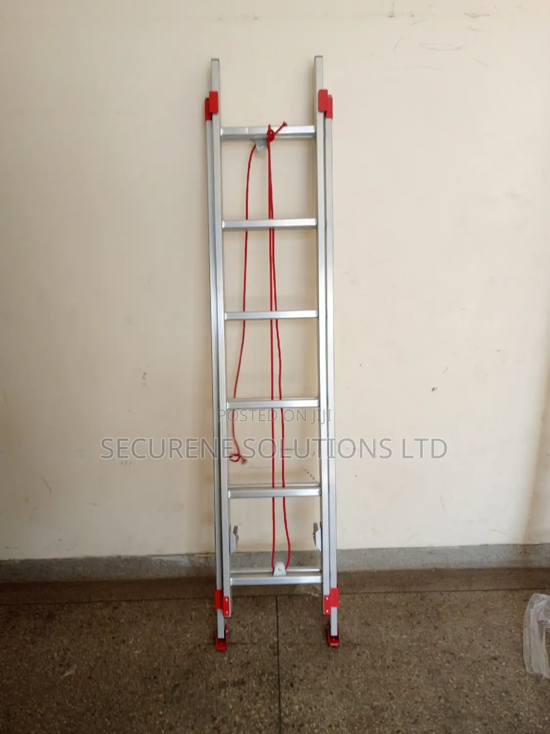 Aluminum 2 Section Ladder 2*6steps/12ft In Rope Pulley