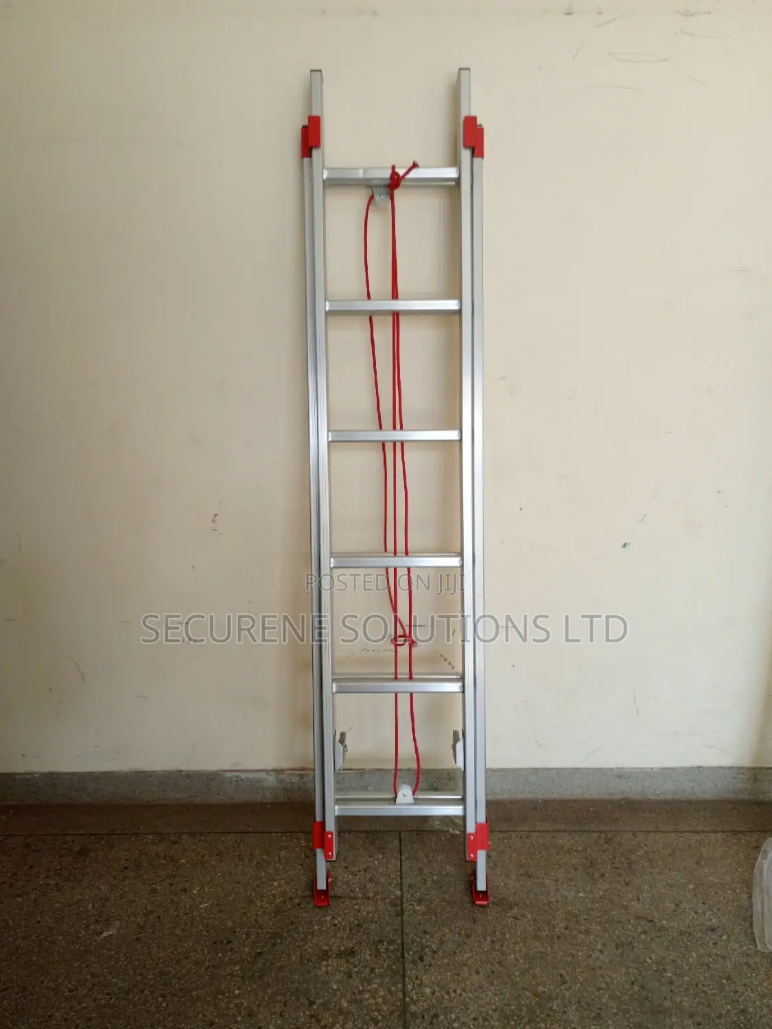 Aluminum 2 Section Ladder 2*6steps/12ft In Rope Pulley