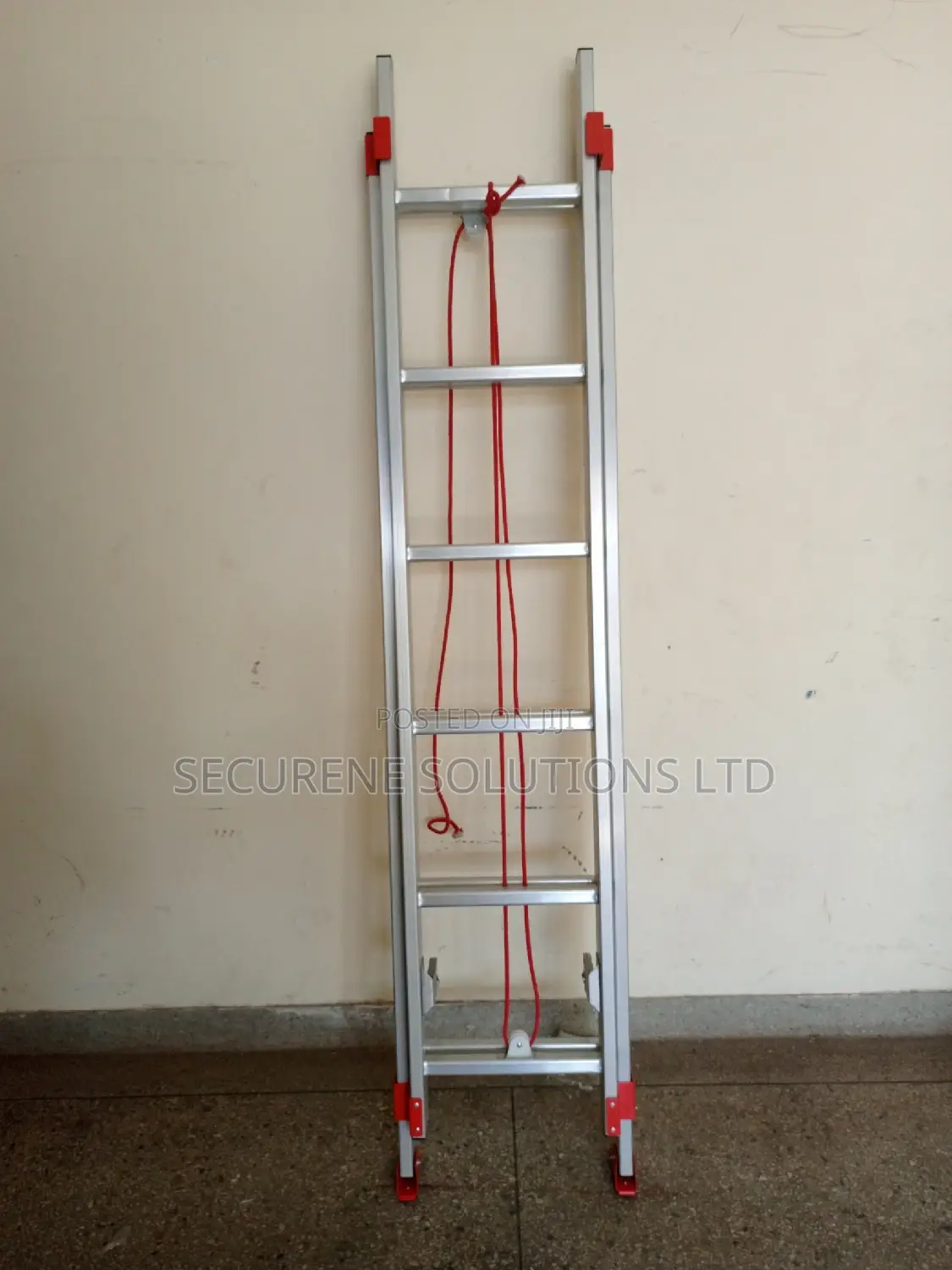 Aluminum 2 Section Ladder 2*6steps/12ft In Rope Pulley