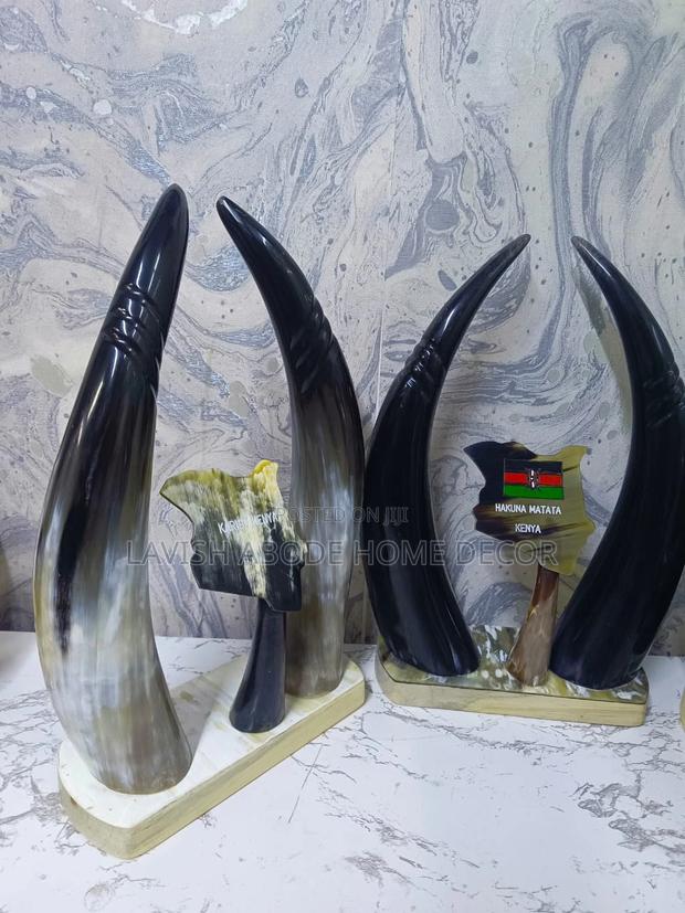African Horns Souvenir for Office and Home Decor Gift - main view