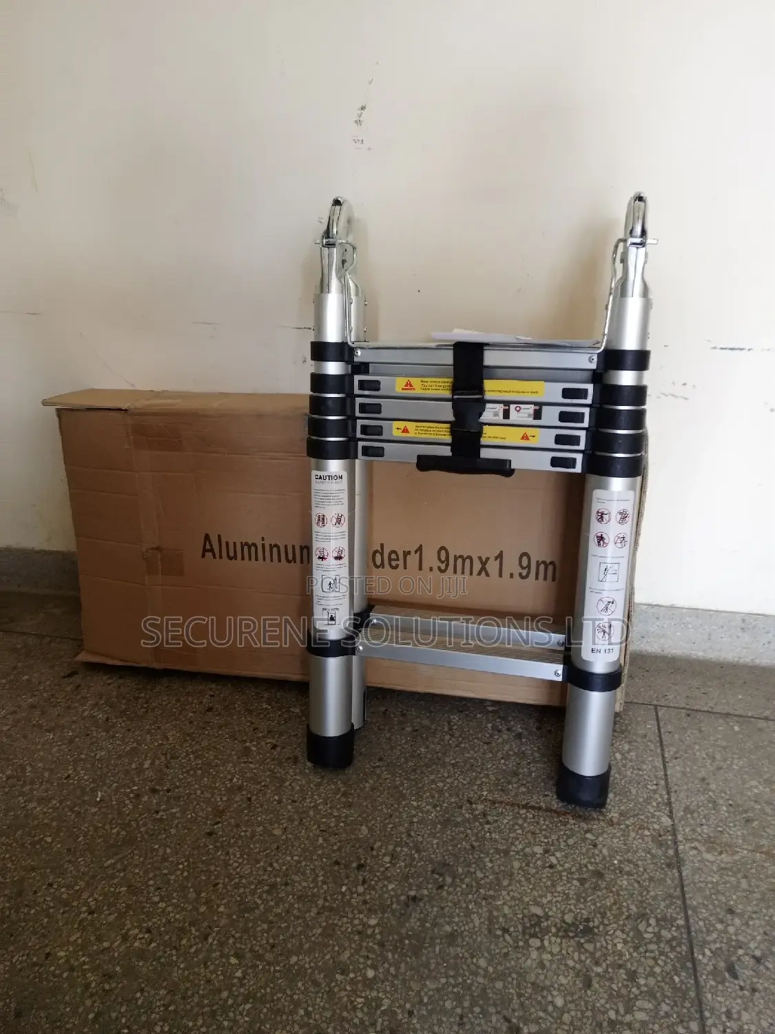 Aluminum Double Telescopic Ladder 3.8m Straight (1.9*1.9)M A