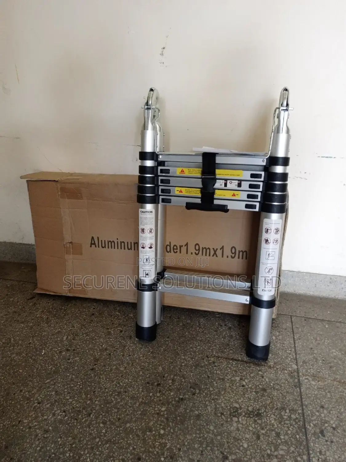 Aluminum Double Telescopic Ladder 3.8m Straight (1.9*1.9)M A