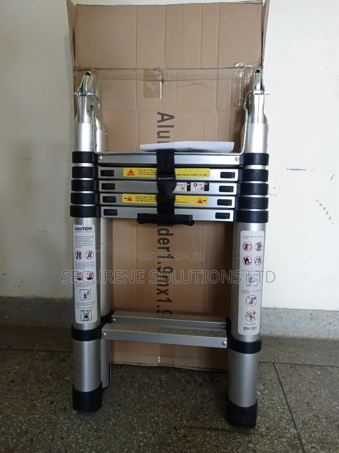 Aluminum Double Telescopic Ladder 3.8m Straight (1.9*1.9)M A