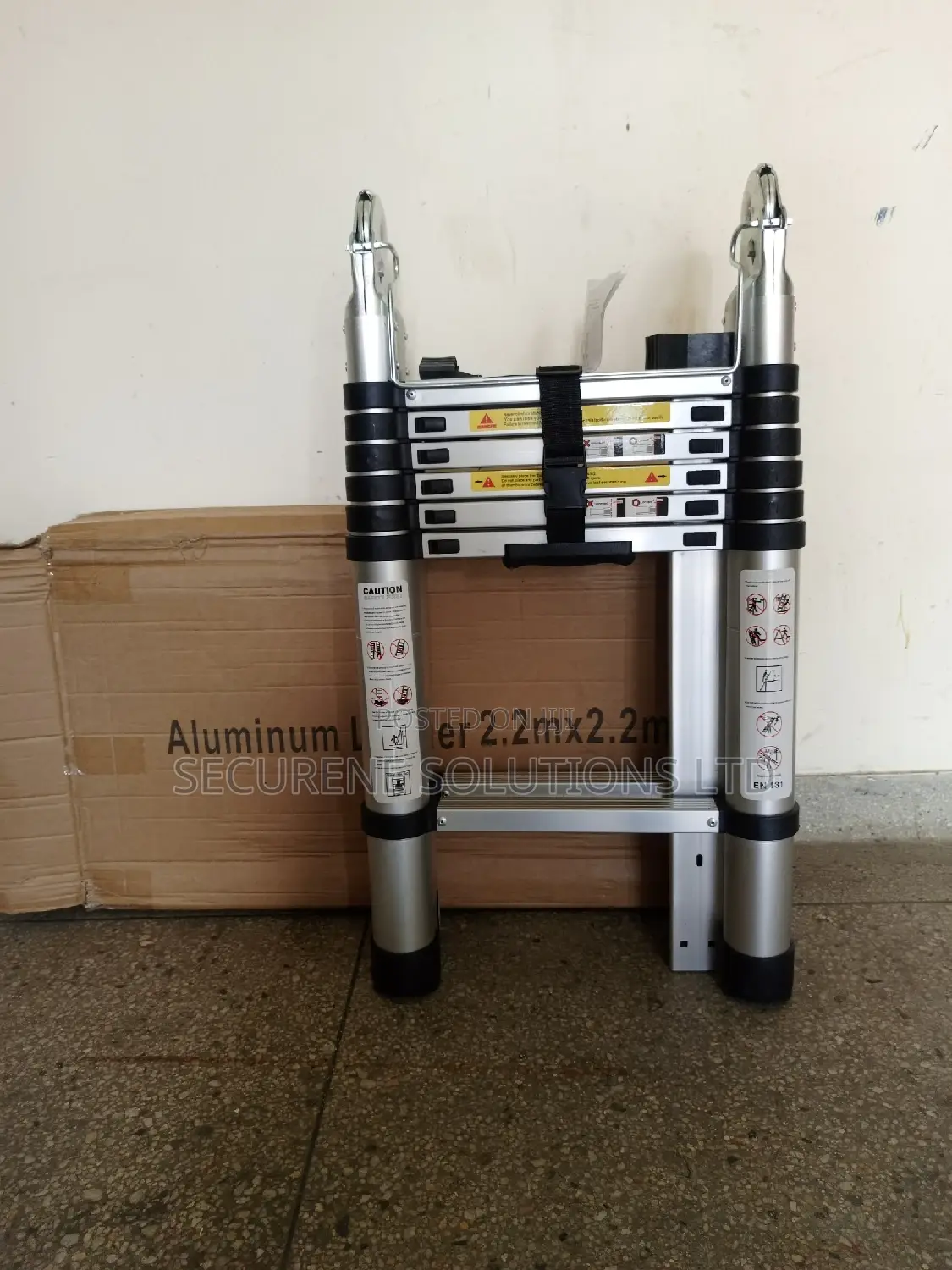 Aluminum Double Telescopic Ladder 2.2m a 4.4m Straight