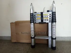 Aluminum Double Telescopic Ladder 2.2m a 4.4m Straight
