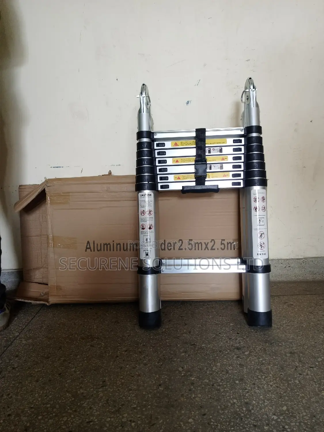 Aluminum Double Telescopic Ladder 2.5m a Frame 5m Straight
