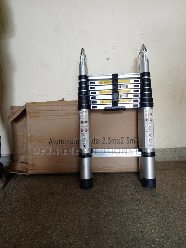Aluminum Double Telescopic Ladder 2.5m a Frame 5m Straight - thumbnail 2