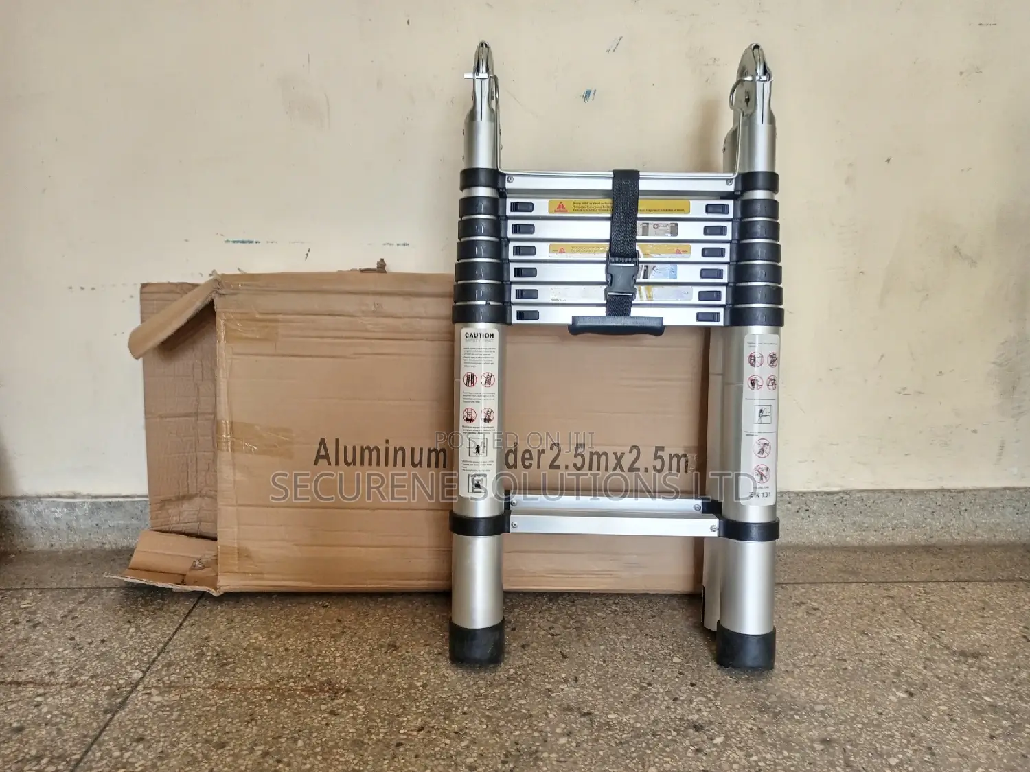 Aluminum Double Telescopic Ladder 2.5m a Frame 5m Straight