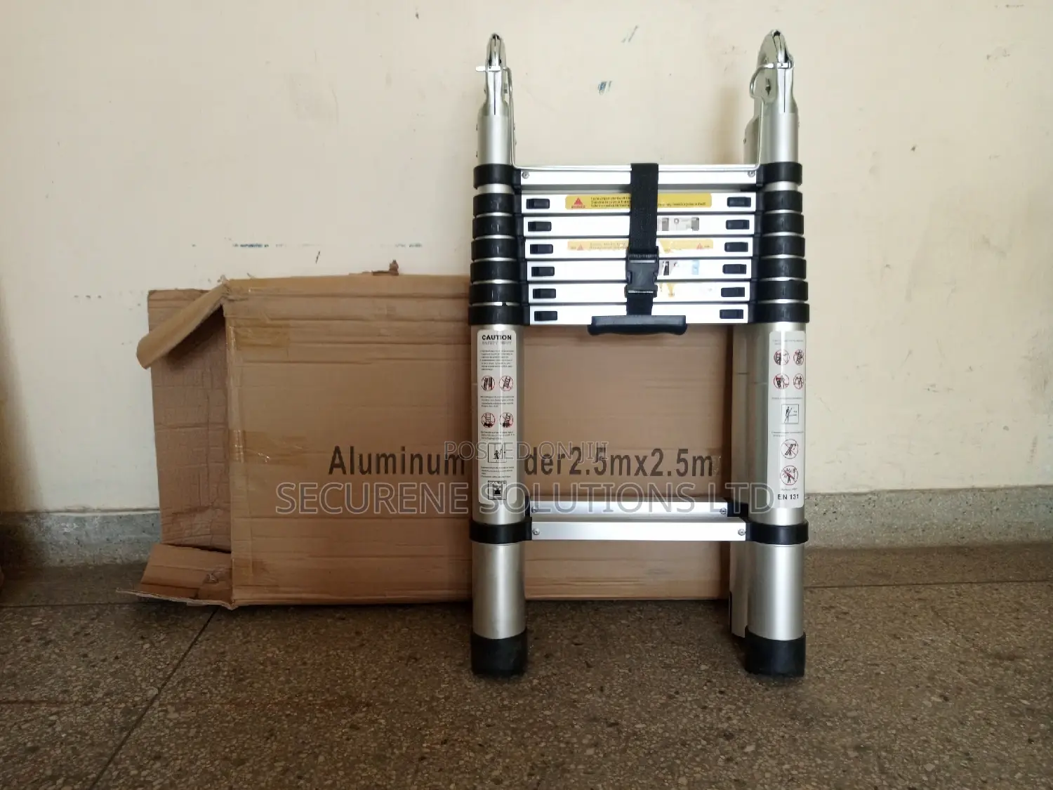 Aluminum Double Telescopic Ladder 2.5m a Frame 5m Straight