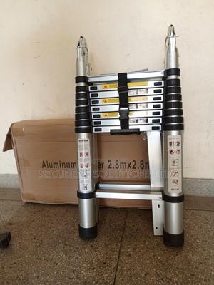 5.6m (2.8m+2.8m) Double-sided Telescopic Aluminium Ladder - main view