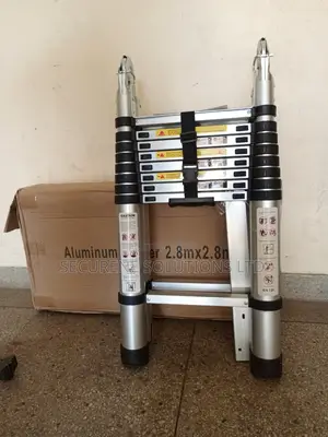 5.6m (2.8m+2.8m) Double-sided Telescopic Aluminium Ladder